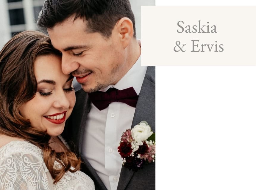 Saskia & Ervis, glückliches Brautpaar, intime Hochzeitsmomente, wunderschöne Hochzeitsfotografie, professionelle Hochzeitsfotografin.
